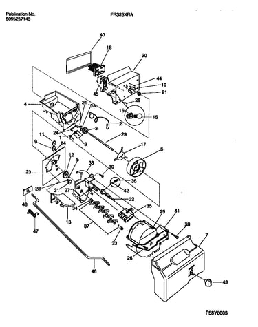Ice container & dispenser drive