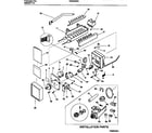 Frigidaire FRS26XRAD2 ice maker  & installation components diagram
