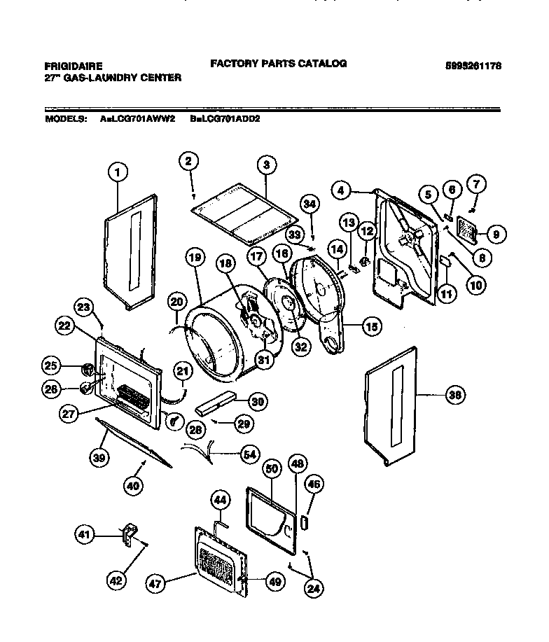 Cabinet,  drum,  heat duct