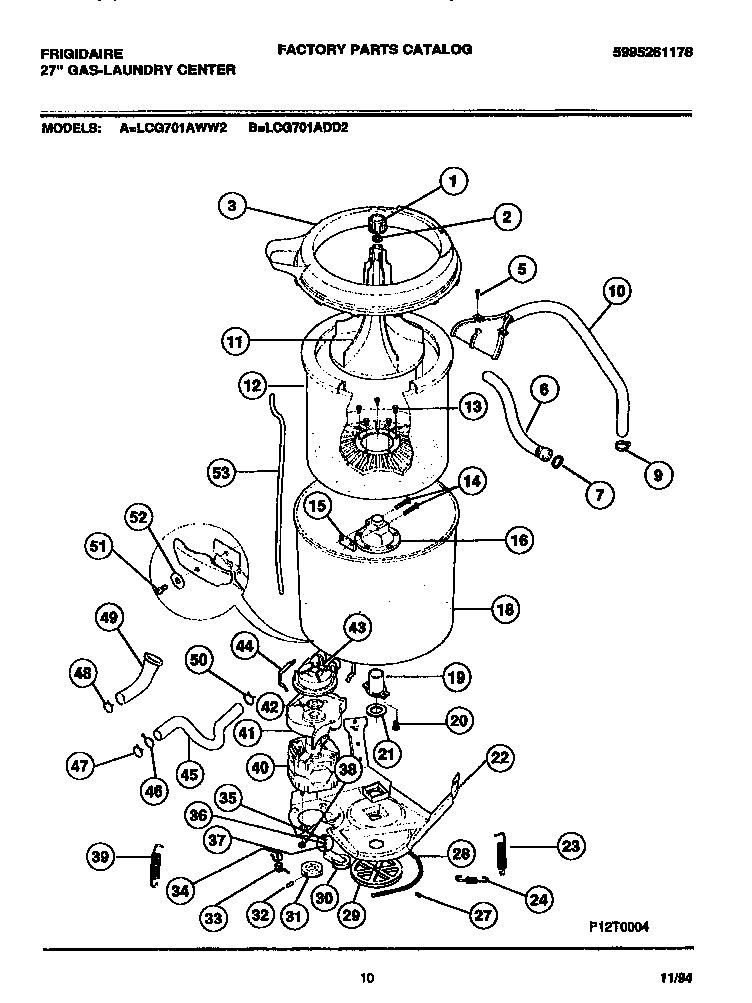 Washer - tubs, hoses, motor