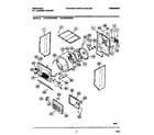 Frigidaire LCE702AWW3 dryer - cabinet, drum, heater diagram