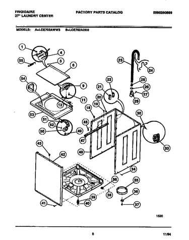 Washer - cabinet, top panel, base
