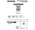 Tappan TEB794BBBA front cover diagram