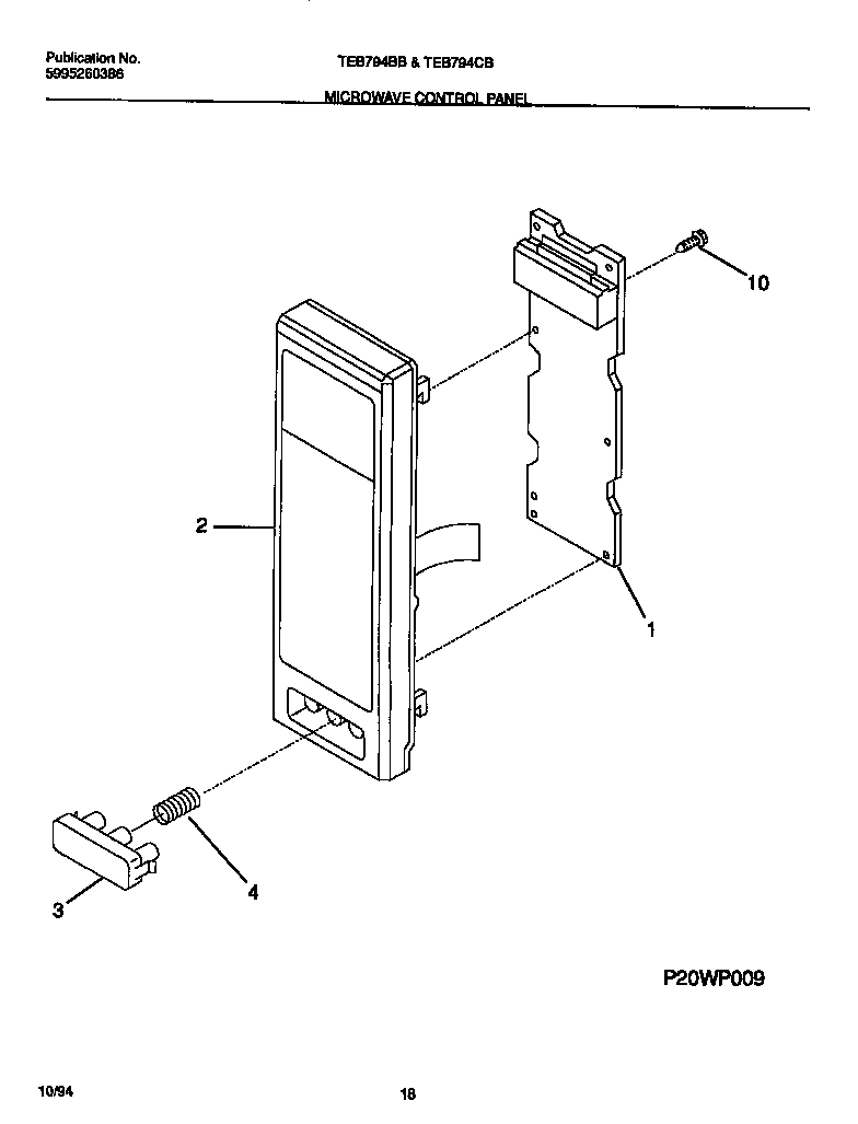 MICROWAVE CONTROL PANEL