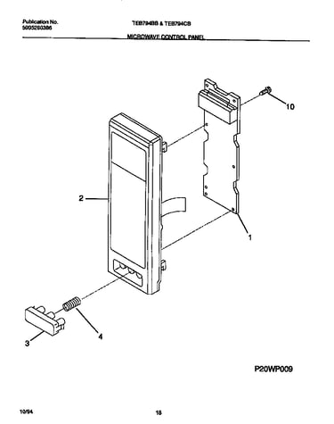 Microwave control panel