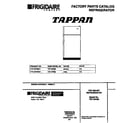 Tappan TRT19PNBD1 cover page diagram