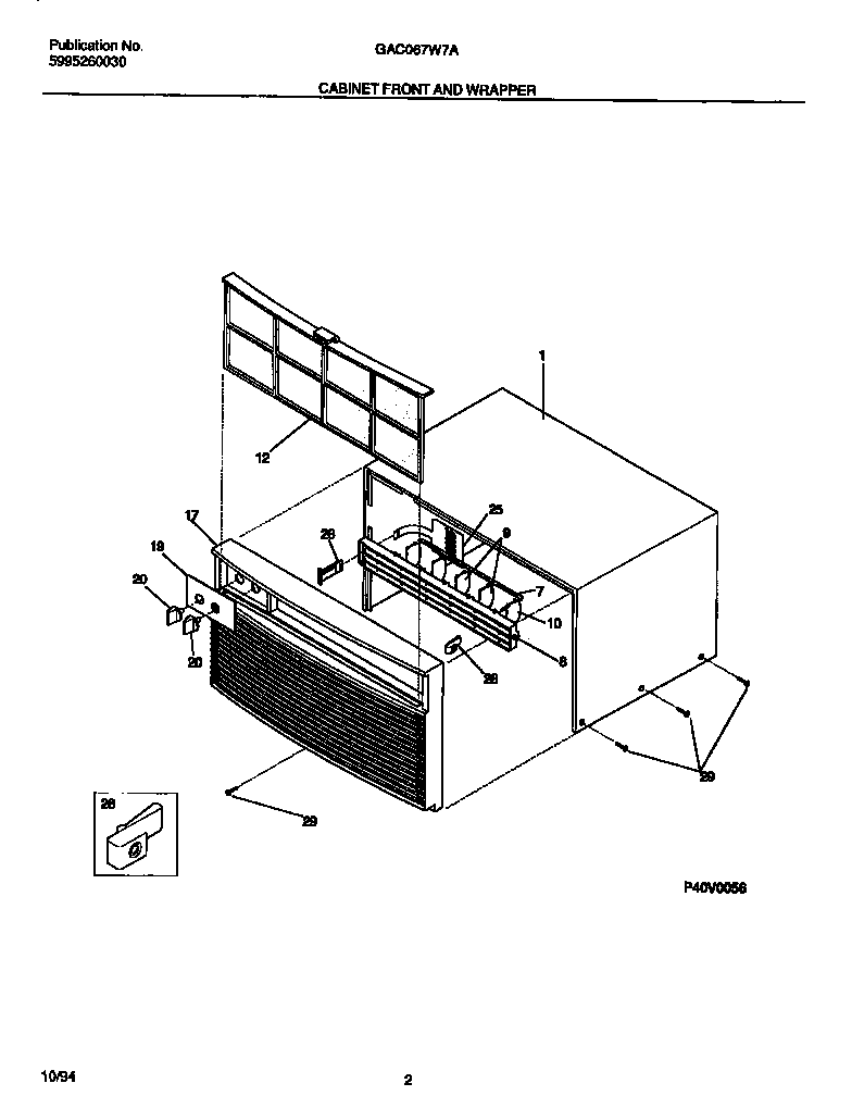 Cabinet front and wrapper