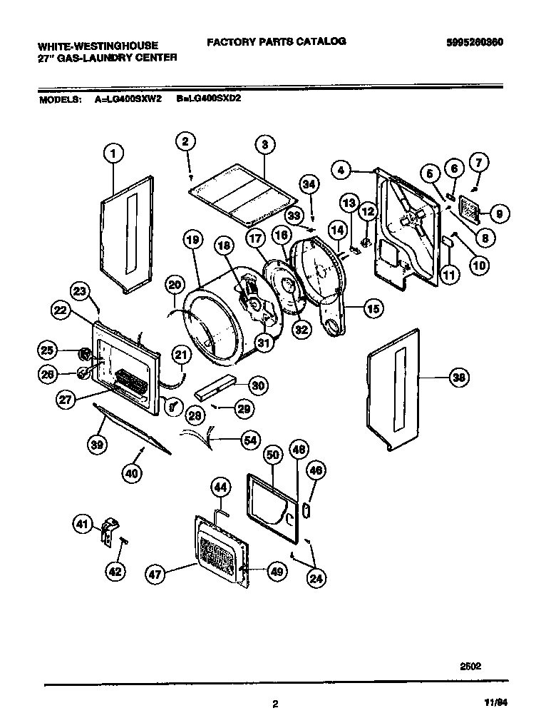 Dryer - cabinet, drum, heater