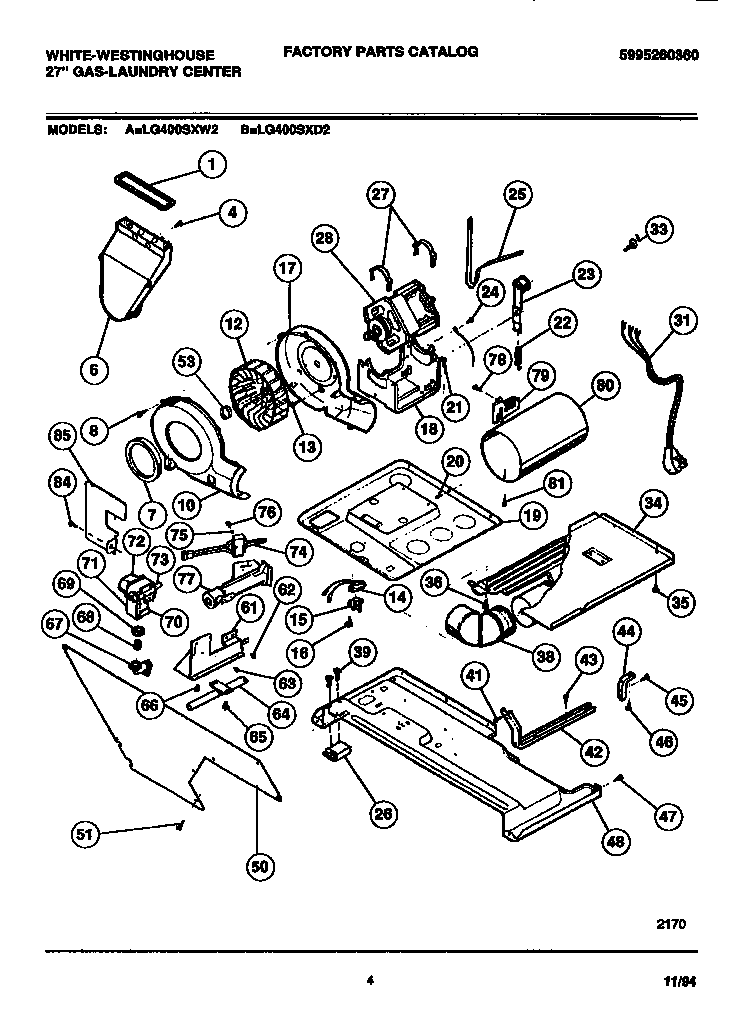 Dryer - motor, blower, belt