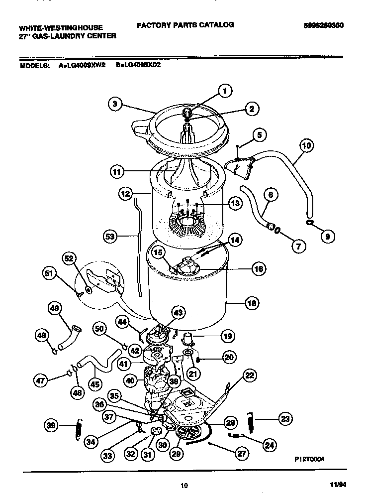 Washer - tubs, hoses, motor