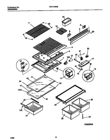 Shelves, controls, divider, mullion