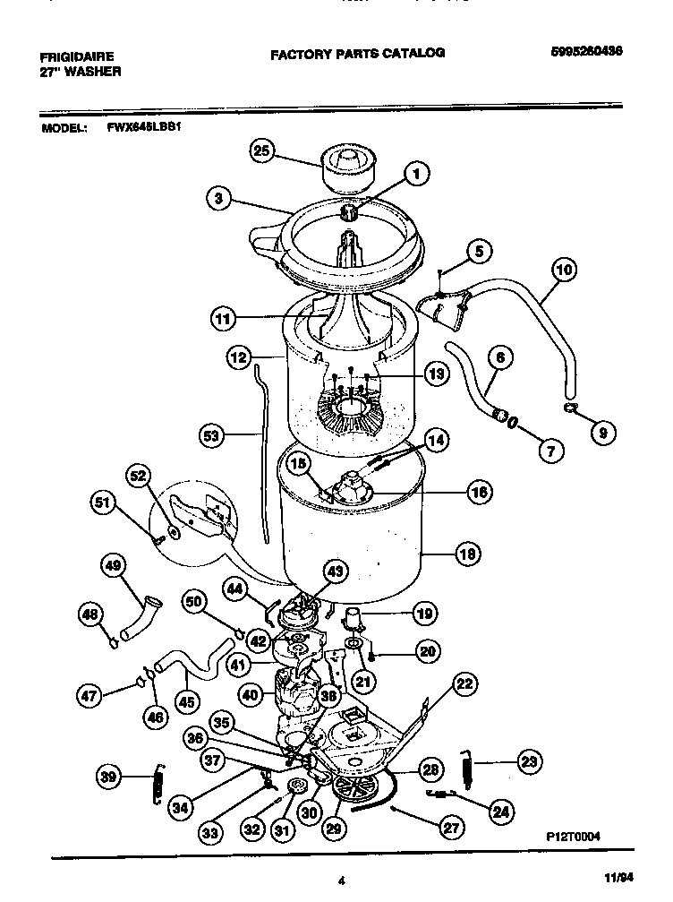Tubs, hoses, motor