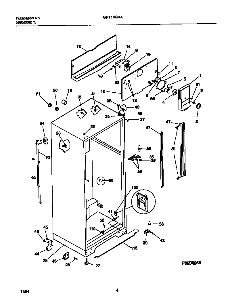Cabinet w/fan assembly