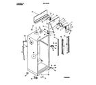 Universal/Multiflex (Frigidaire) MRT18PNBW1 cabinet w/fan assembly diagram
