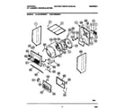 Universal/Multiflex (Frigidaire) MLXE62RBW1 dryer - cabinet, drum, heater diagram