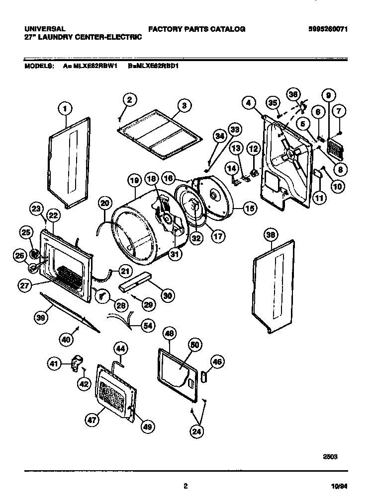 Dryer - cabinet, drum, heater