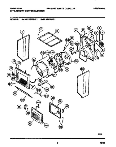 Dryer - cabinet, drum, heater