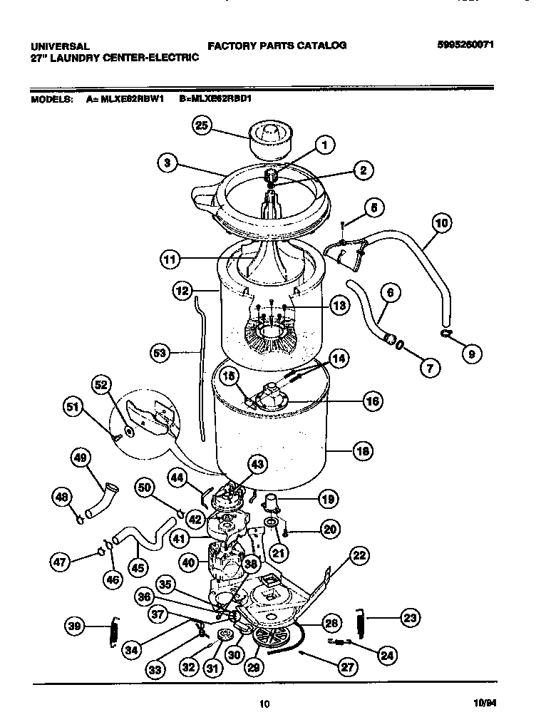 WASHER - TUBS, HOSES, MOTOR