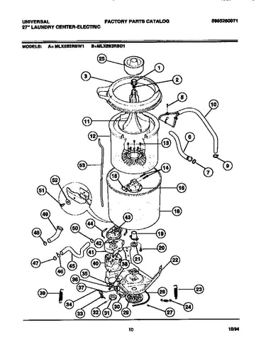 Washer - tubs, hoses, motor