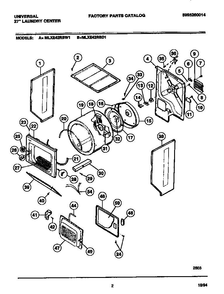 Dryer - cabinet, drum, heater