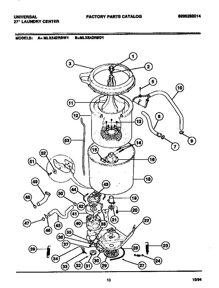 Washer - tubs, hoses, motor