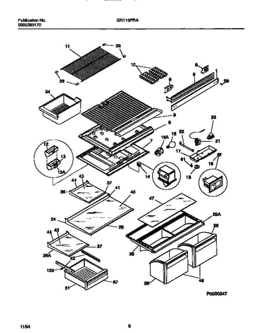 Shelves, controls, divider, mullion