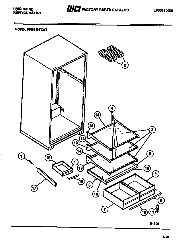 Shelves, controls, divider, mullion