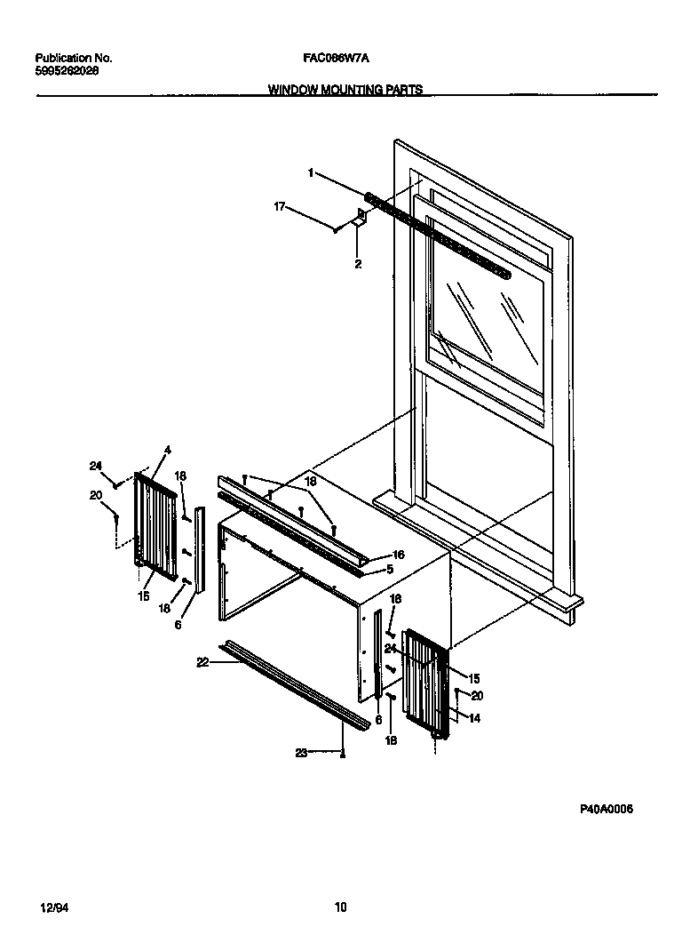 Window mounting parts