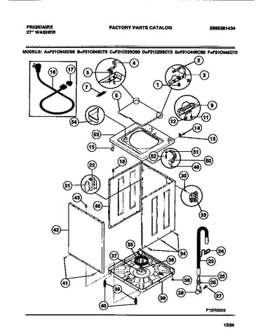 Cabinet, base, washer top, lid