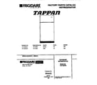 Tappan TRT15DRAW1 top mount refrigerator diagram