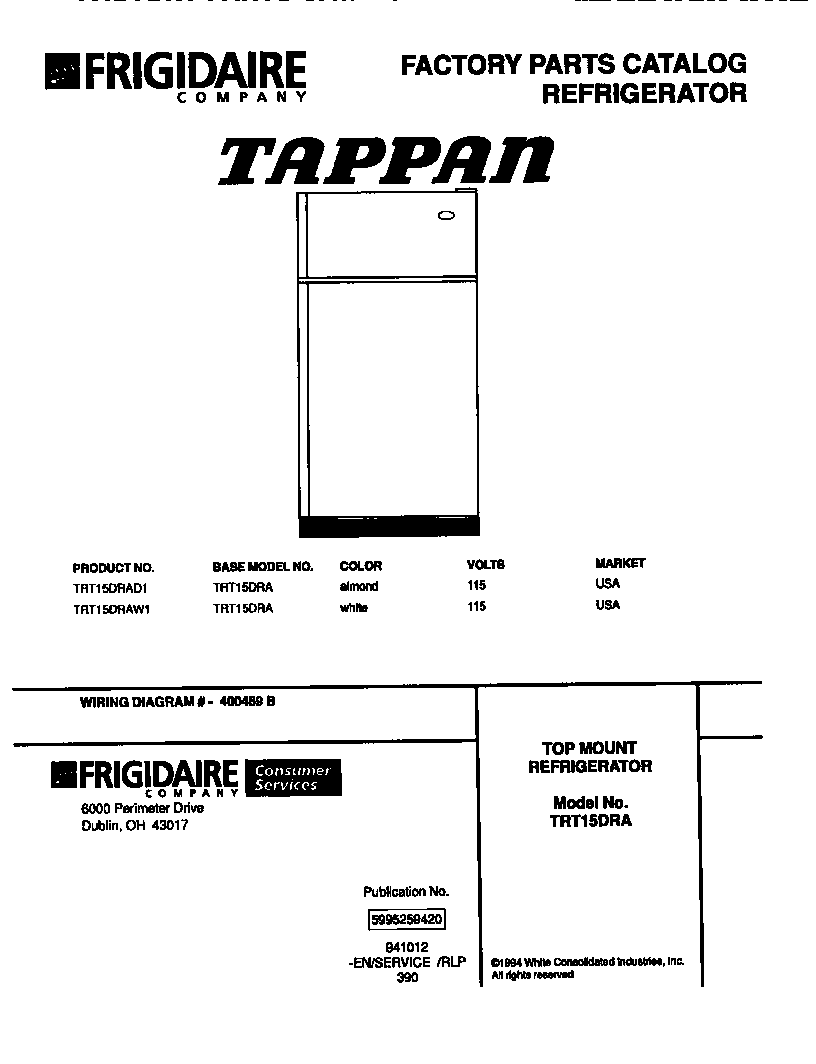 Top mount refrigerator