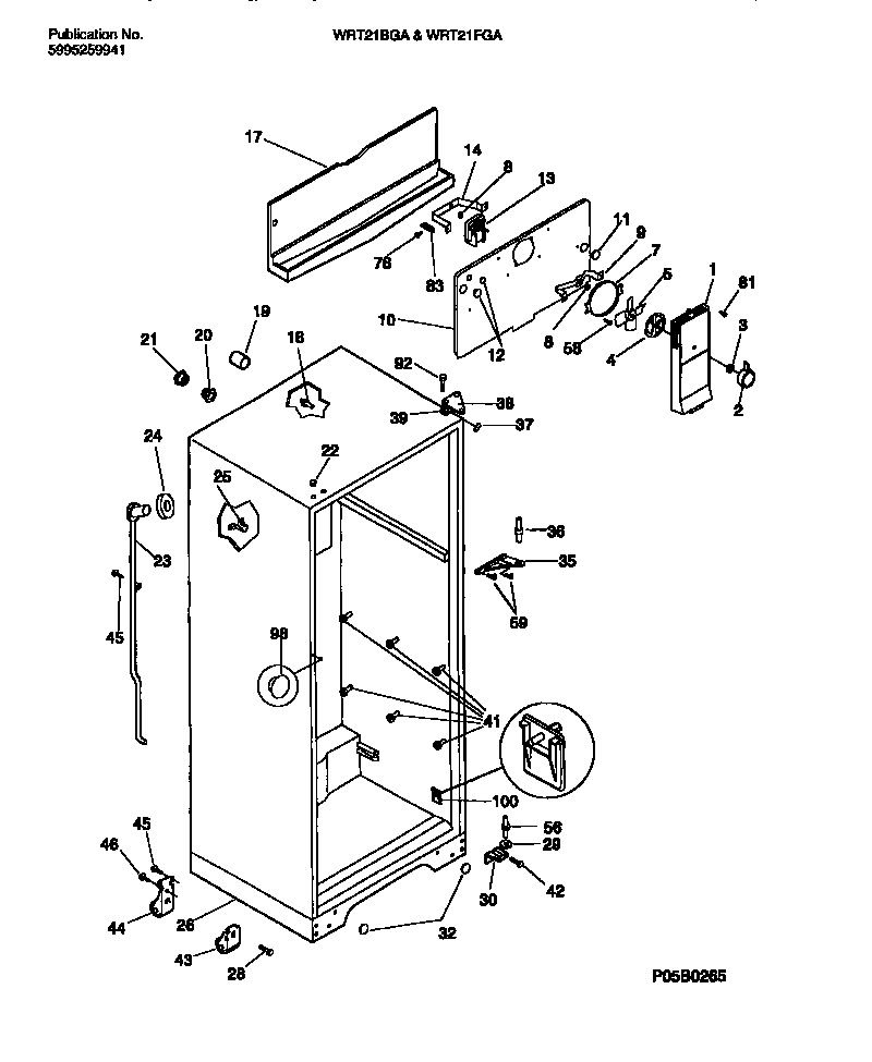 Cabinet w/fan assembly