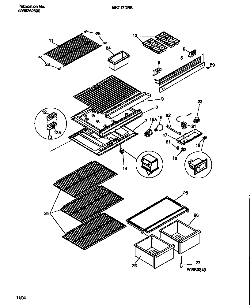 Shelves, controls, divider, mullion