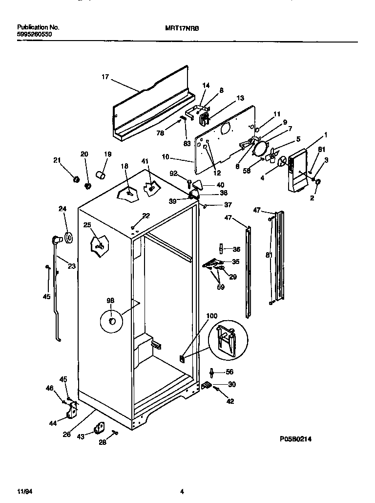 Cabinet w/fan assembly