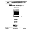 White-Westinghouse KF211KDW2 front cover diagram