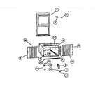 Frigidaire FAS147P1A1 window mounting parts diagram