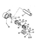 Motor, fan housing, exhaust duct