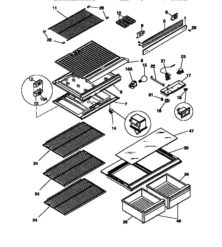 Shelves, dividers