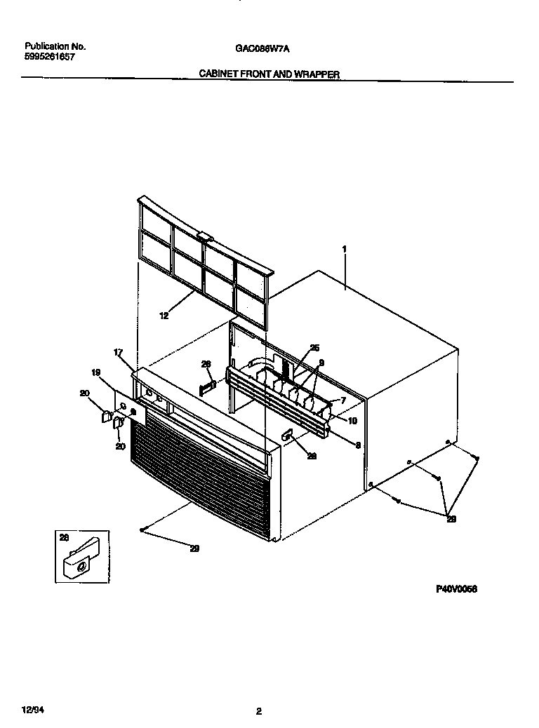 Cabinet front and wrapper