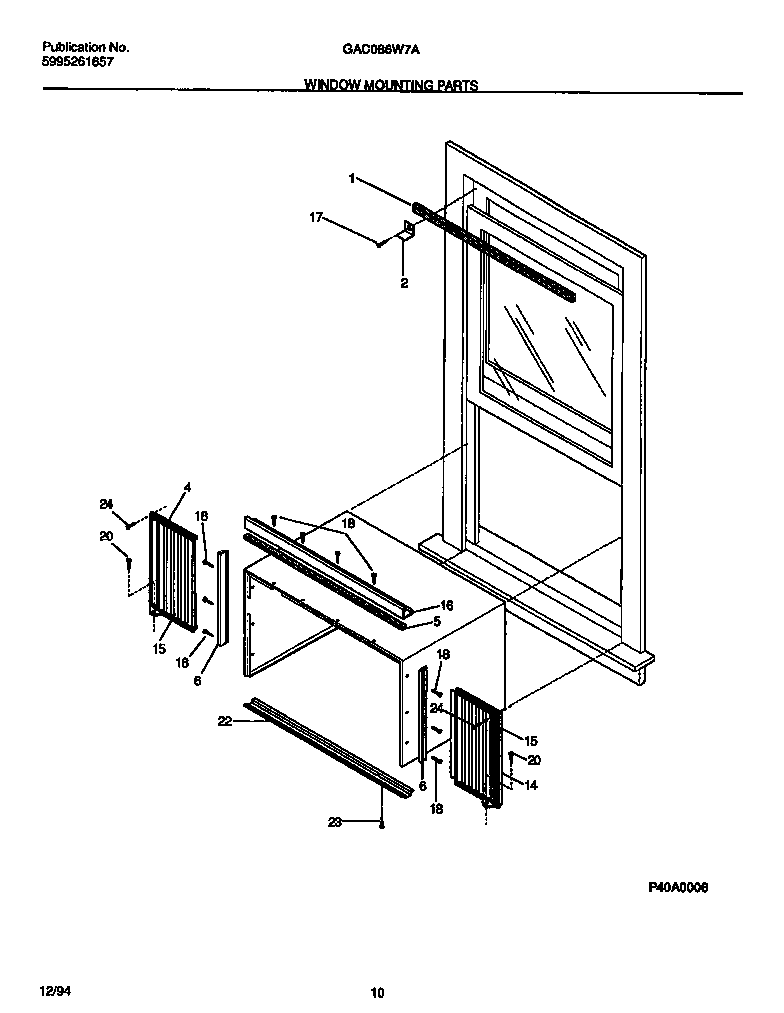 Window mounting parts