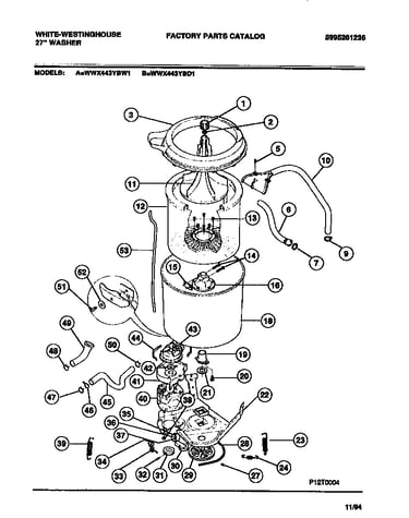 Tubs, hoses, motor