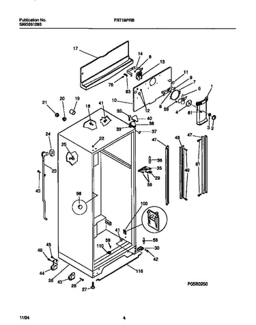 Cabinet,  fan assembly