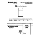 White-Westinghouse WRT18FGBD1 cover page diagram