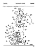 Washer outer tub, inner tub, sub top, agitator