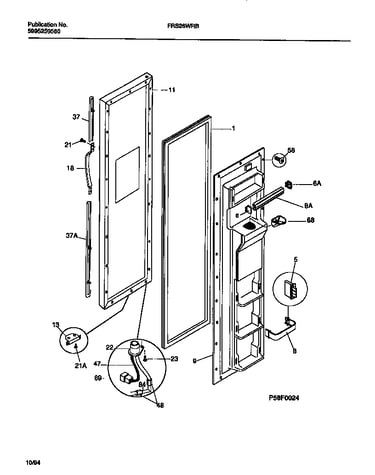 Freezer door section