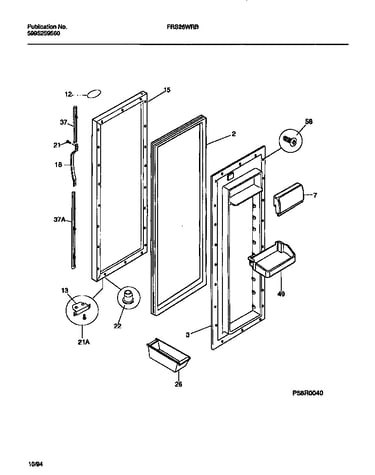 Refrigerator door section