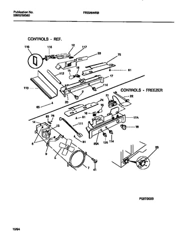 Controls, damper, fan section