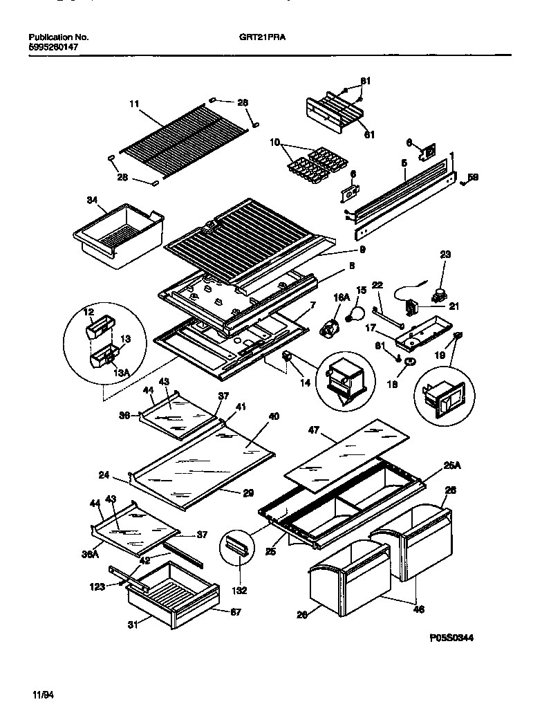 Shelves, controls, divider, mullion