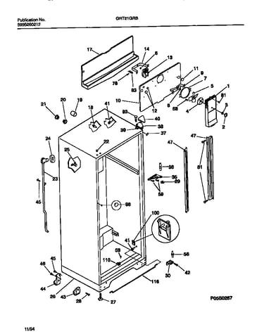 Cabinet w/fan assembly