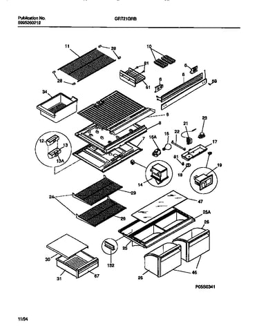 Shelves, controls, divider, mullion